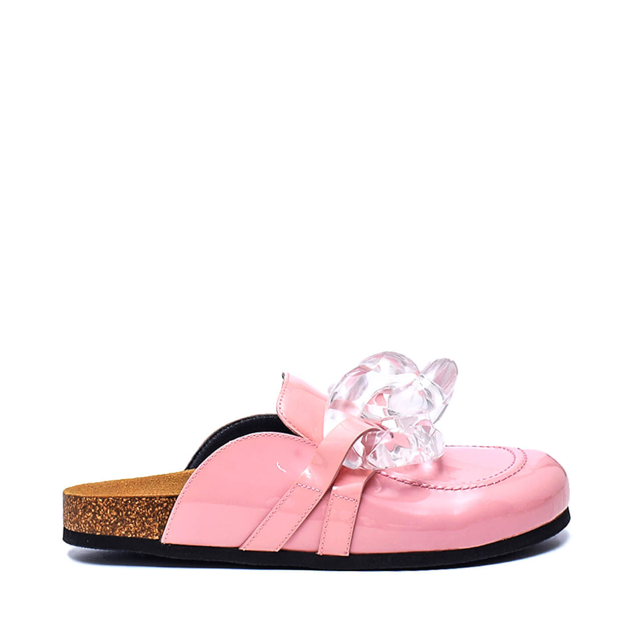 JW Anderson - Pink Patent Leather Chain Mule 39